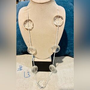 Chicos White Beaded Necklace